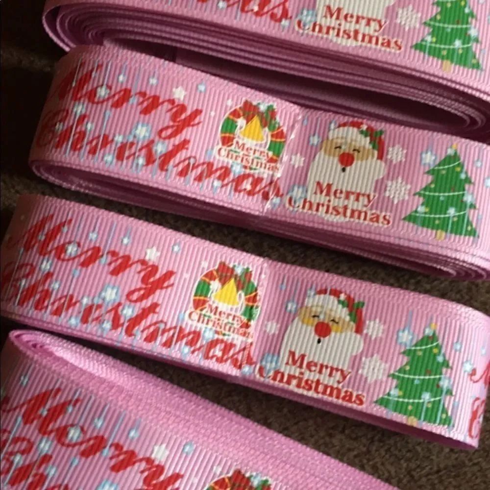 7/8'' grosgrain Ribbon NEW 5 yards Merry Christmas